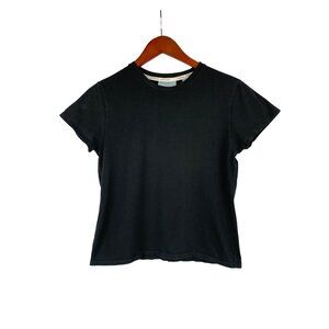Valerie Stevens Casual Petite Black T-Shirt Pima Cotton/Spandex PM